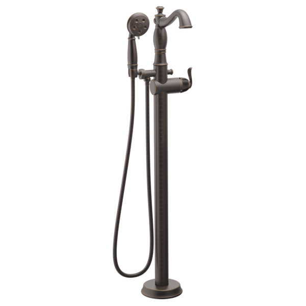 Delta Cassidy T4797 Single Handle Floor Mount Tub Filler Trim with Hand Shower - Less Handle, venetian bronze - view 3
