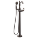 Delta Cassidy T4797 Single Handle Floor Mount Tub Filler Trim with Hand Shower - Less Handle, venetian bronze - view 4