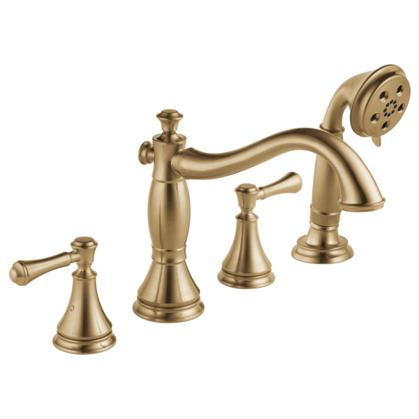 Delta Cassidy T4797 Roman Tub with Hand Shower Trim - Less Handles, champagne bronze - view 2