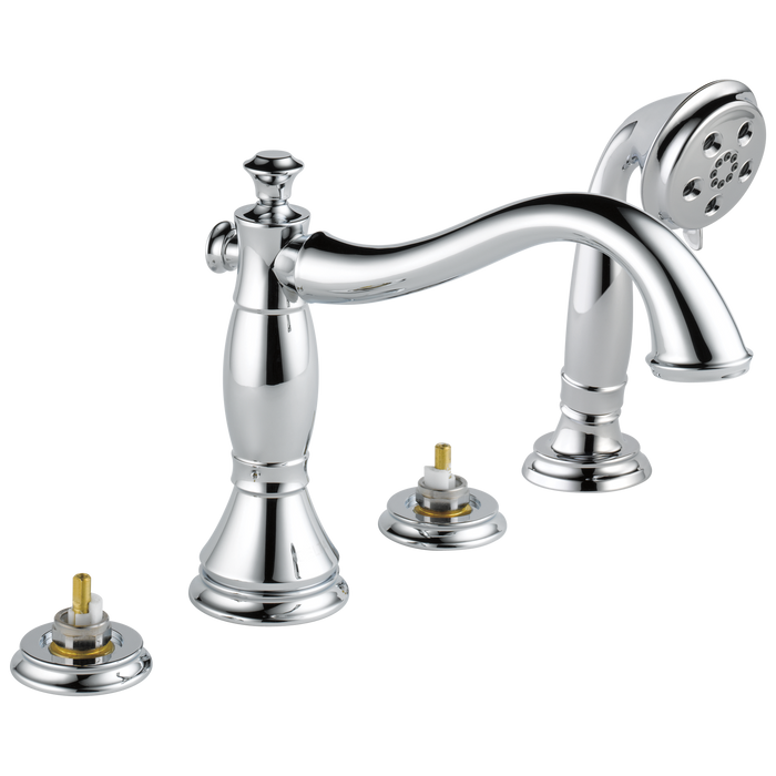 Delta Cassidy T4797 Roman Tub with Hand Shower Trim - Less Handles, chrome