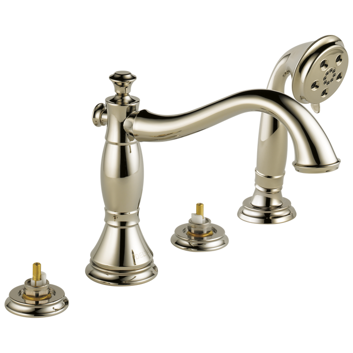 Delta Cassidy T4797 Roman Tub with Hand Shower Trim - Less Handles, polished nickel