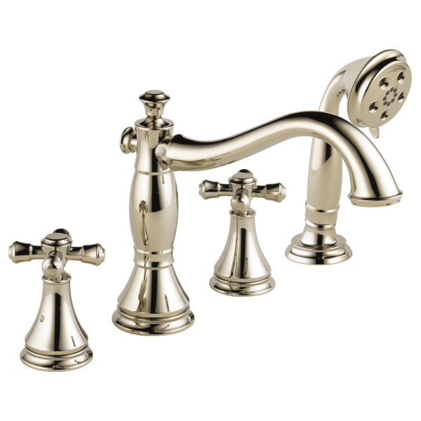 Delta Cassidy T4797 Roman Tub with Hand Shower Trim - Less Handles, polished nickel - view 2