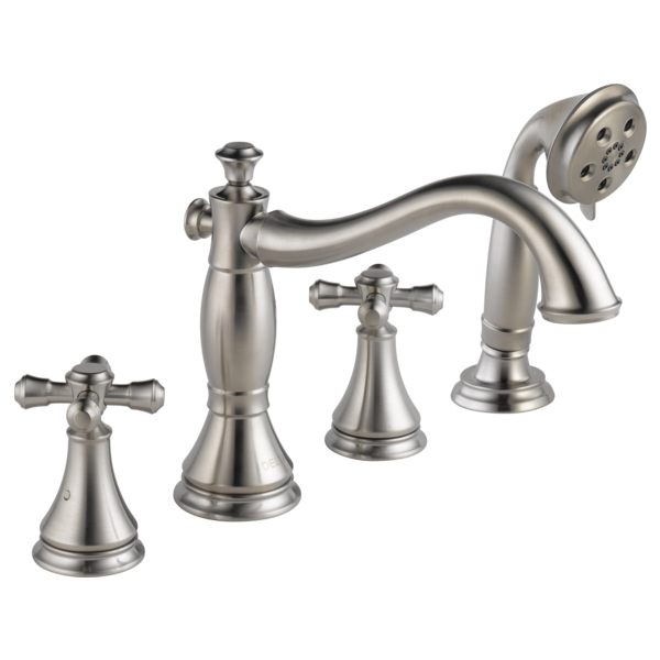 Delta Cassidy T4797 Roman Tub with Hand Shower Trim - Less Handles, stainless - view 2