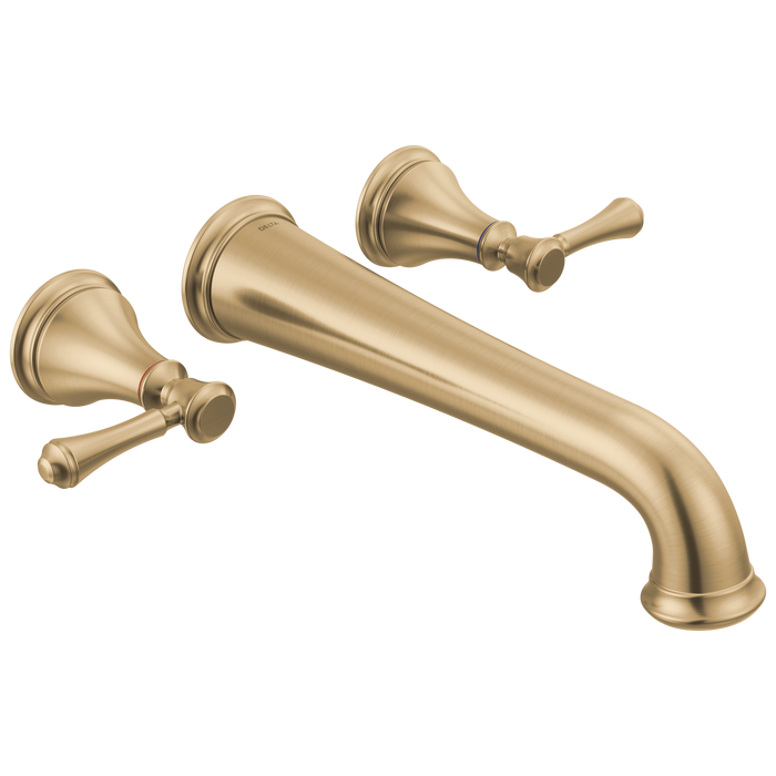 Delta Cassidy T5797 Wall Mounted Tub Filler, champagne bronze