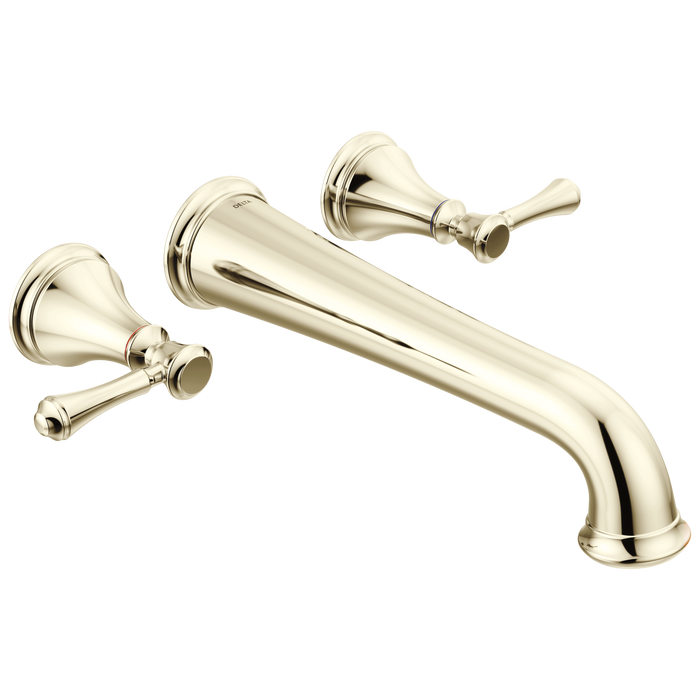 Delta Cassidy T5797 Wall Mounted Tub Filler, polished nickel