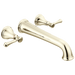 Delta Cassidy T5797 Wall Mounted Tub Filler, polished nickel
