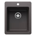 BLANCO Liven SILGRANIT 17" Dual Mount Bar Sink - Cinder
