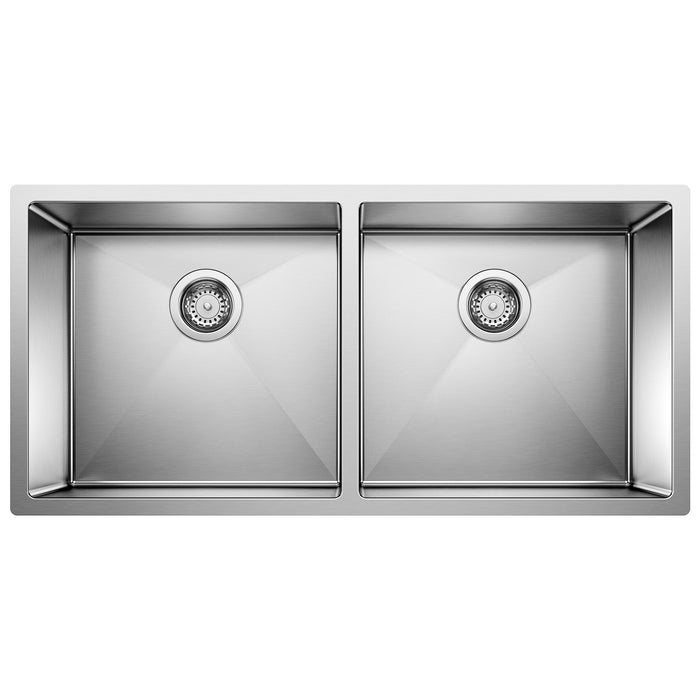 BLANCO 516219 Precision 16" R10 Equal Double Bowl Kitchen Sink