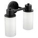 Moen DN0762 Matte black two globe bath light