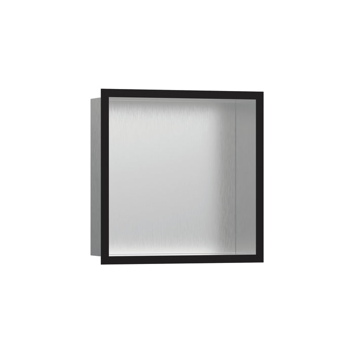 hansgrohe XtraStoris Individual Wall Niche Brushed Stainless Steel with Design Frame 12"x 12"x 4"