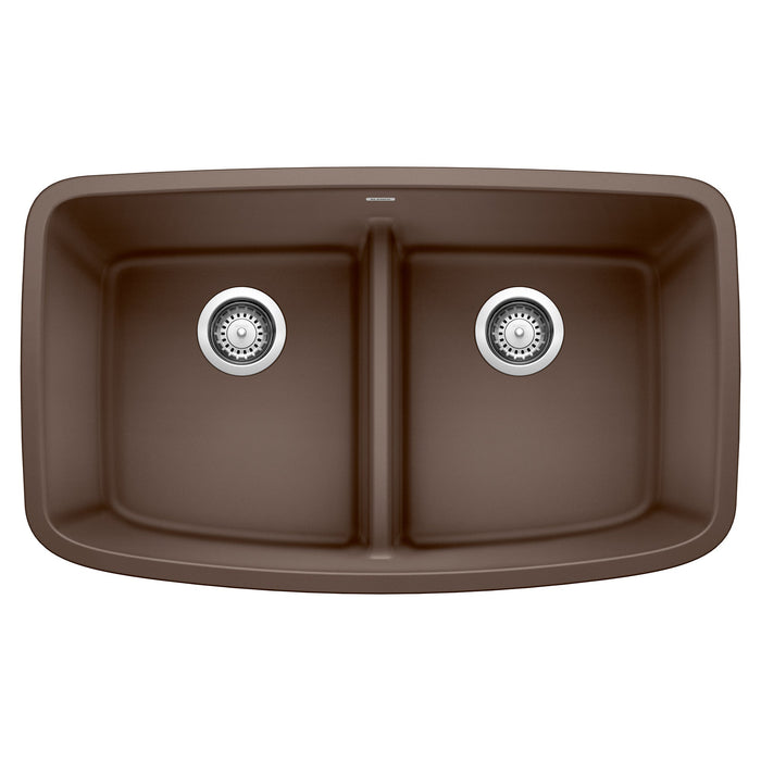 BLANCO 442203 Valea Equal Double Bowl Kitchen Sink with Low Divide - Café