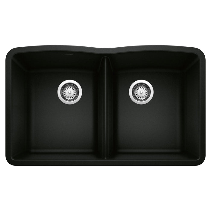 BLANCO 442913 Diamond Equal Double Bowl Kitchen Sink - Coal Black