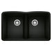 BLANCO 442913 Diamond Equal Double Bowl Kitchen Sink - Coal Black