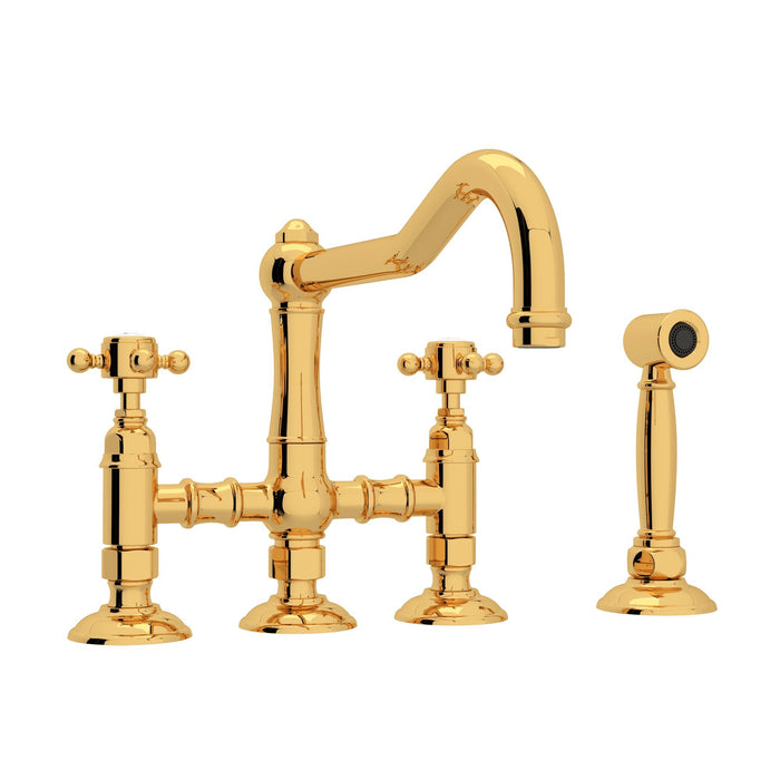 ROHL A1458WS Acqui® Bridge Kitchen Faucet With Side Spray