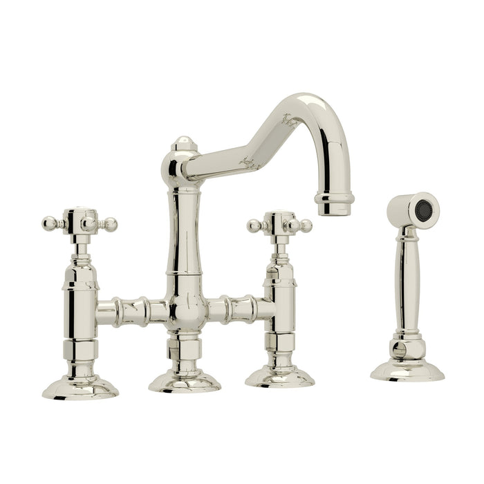 ROHL A1458WS Acqui® Bridge Kitchen Faucet With Side Spray