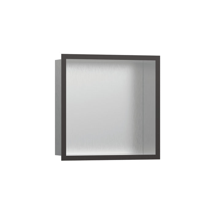 hansgrohe XtraStoris Individual Wall Niche Brushed Stainless Steel with Design Frame 12"x 12"x 4"