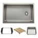 BLANCO Inteos 30" Single Bowl Reversible Undermount Stainless Steel Workstation Kitchen Sink - Satin Polish