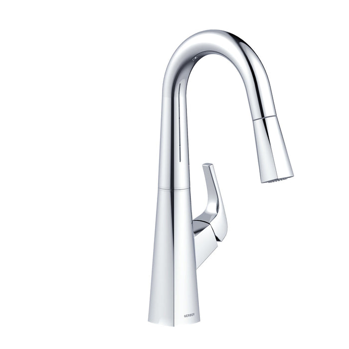 Gerber D150518 Vaughn 1H Pull-Down Prep Faucet 1.75gpm Chrome - Chrome