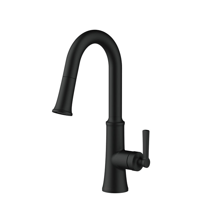 Gerber D150579 Northerly 1H Pull-Down Prep Faucet w/ Snapback 1.75gpm - Satin Black