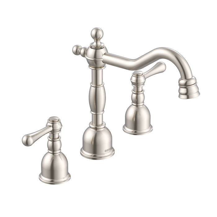 Gerber D303257 Opulence 2H Widespread Lavatory Faucet w/ Metal Touch Down Drain 1.2gpm Brushed Nickel - Brushed Nickel