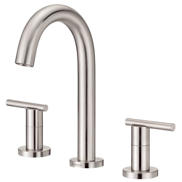 Gerber D303658 Parma Trim Line 2H Widespread Lavatory Faucet w/ Metal Touch Down Drain 1.2gpm - Brushed Nickel