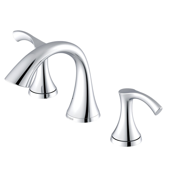 Gerber D304222 Antioch 2H Widespread Lavatory Faucet w/ Metal Touch Down Drain 1.2gpm Chrome - Chrome