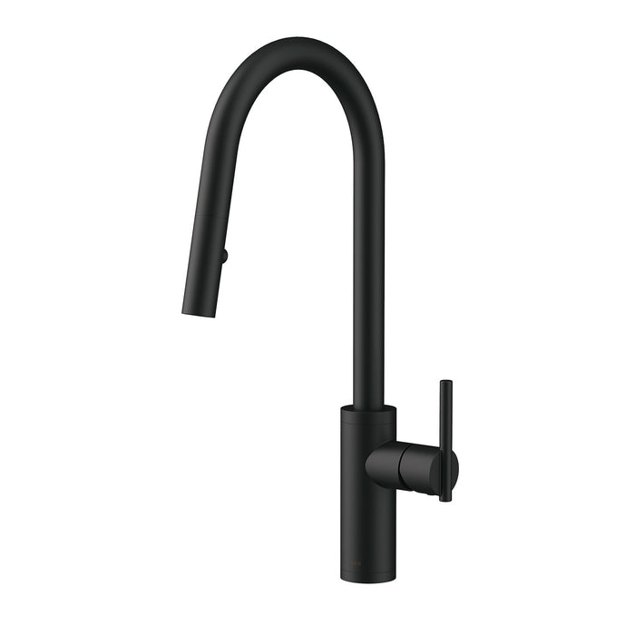 Gerber D454058 Parma Cafe Pull-Down Kitchen Faucet w/ SnapBack Retraction 1.75gpm - Satin Black