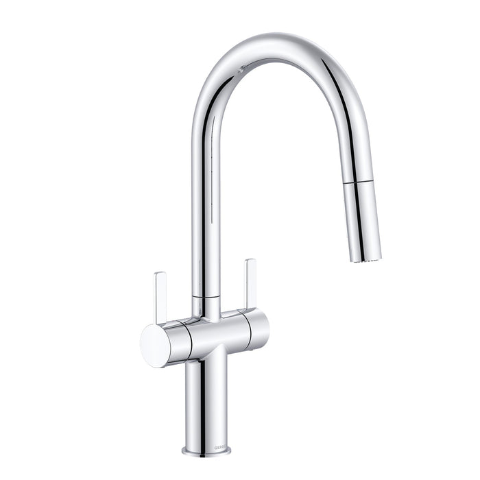 Gerber D457330 Amalfi 2H Pull-Down Kitchen Faucet w/ SnapBack Retraction 1.75gpm Chrome - Chrome