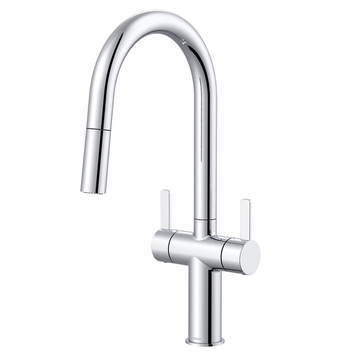 Gerber D457330 Amalfi 2H Pull-Down Kitchen Faucet w/ SnapBack Retraction 1.75gpm Chrome - Chrome
