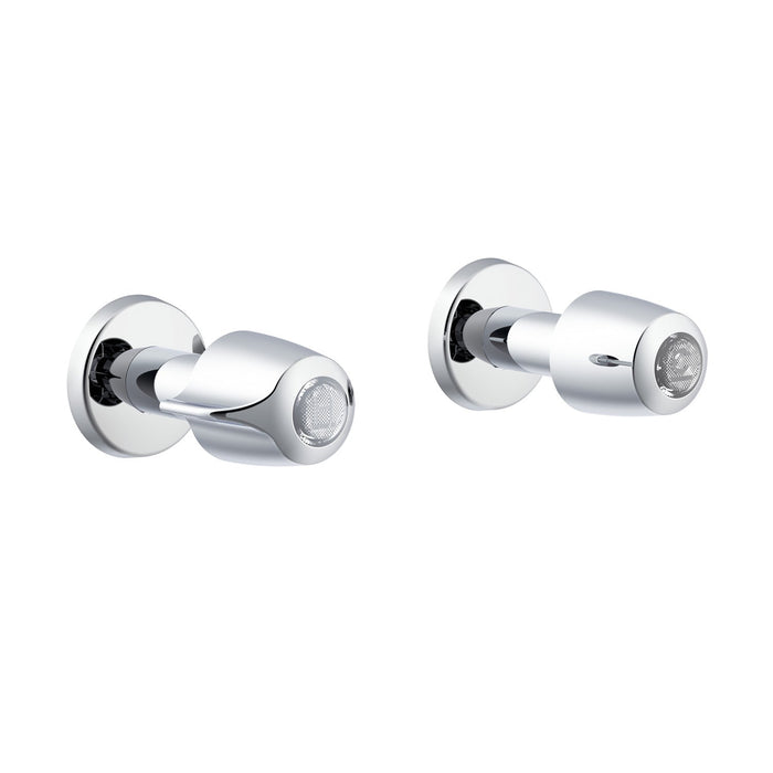Gerber G004776183 Gerber Classics 2H Straight Pattern Trim & Compression Valve w/ 1/2" Sweat Connections & Metal Handles Chrome - Chrome