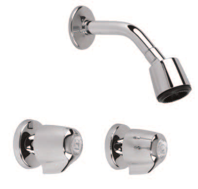Gerber G004822083 Gerber Classics Two Handle Sliding Sleeve Threaded Escutcheon Shower Only Fitting with IPS/Sweat Connections 1.75gpm Chrome - Chrome