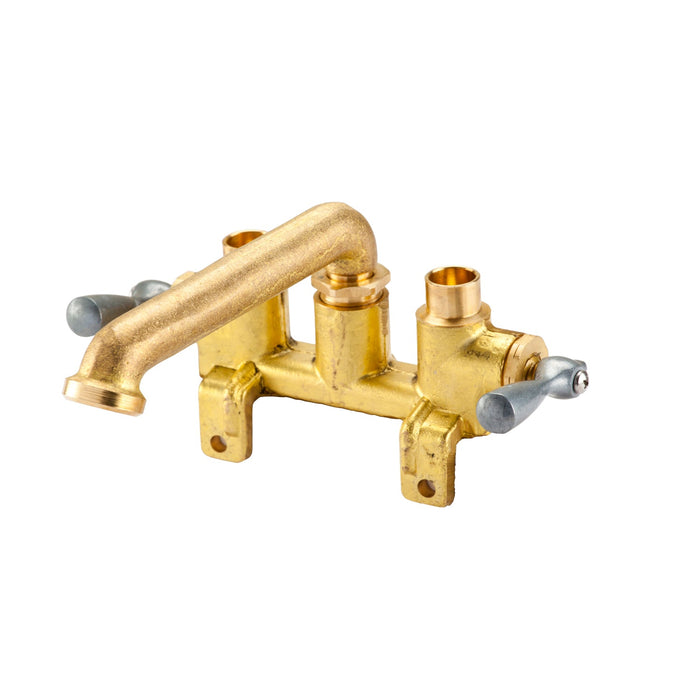 Gerber G0049556 Gerber Classics 2H Laundry Faucet w/ Threaded Legs & Direct Sweat Connections -No Threads on Spout Rough Brass - Rough Brass