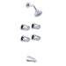 Gerber G074643083 Gerber Classics Four Metal Fluted Handle Tub & Shower Fitting 1.75gpm Chrome - Chrome