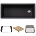 BLANCO Inteos SILGRANIT 45" Single Bowl Reversible Undermount Workstation Kitchen Sink - Coal Black