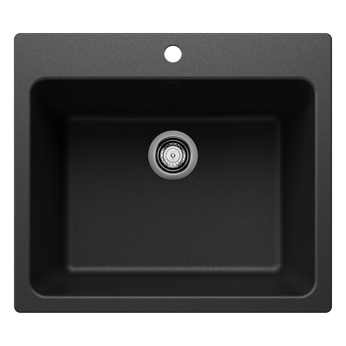 Liven SILGRANIT 25" Single Bowl Dual Mount Laundry Sink