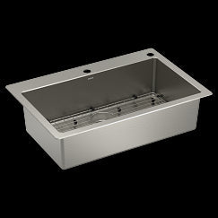 Moen 33"X22"  Steel 18 Gauge Single Bowl Dual Mount Sink