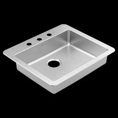 Moen 25"X22"  Steel 18 Gauge Single Bowl Drop In Sink