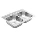 Moen GS202153 33"X22" Steel 20 Gauge Double Bowl Drop In Sink
