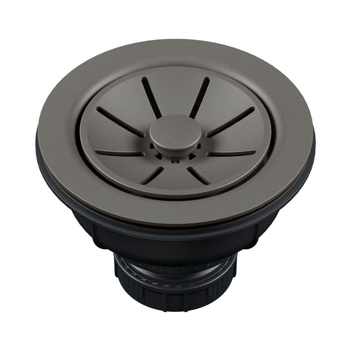 BLANCO Essential Silgranit Color-Matched 3.5" Basket Strainer with Turn-to-Close Design - Volcano Gray