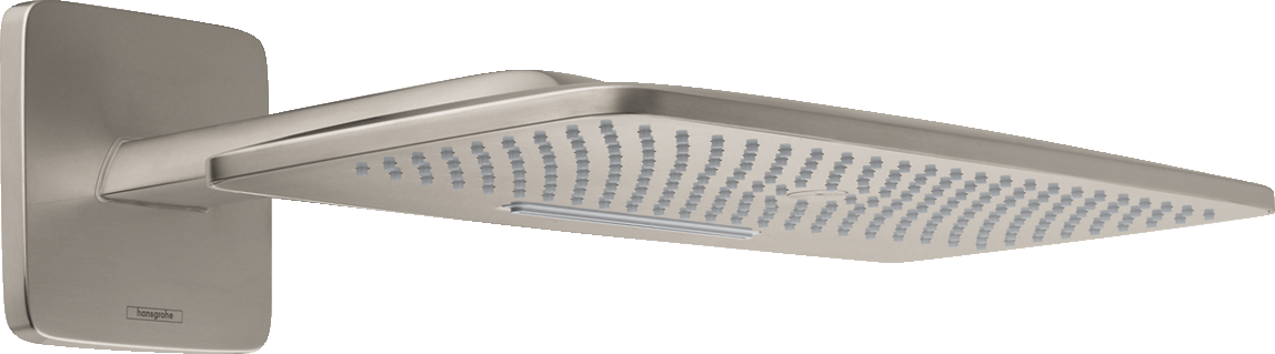 hansgrohe 27373001 Raindance E Multi Function 2.5 GPM Shower Head - Shower Arm Included in Chrome, brushed nickel