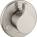 hansgrohe 04354000 S/E Trio/Quattro Diverter Trim - Less Valve in Chrome, brushed nickel