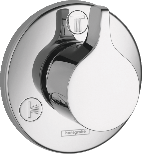 hansgrohe 04354000 S/E Trio/Quattro Diverter Trim - Less Valve in Chrome