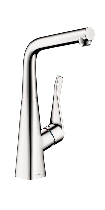 hansgrohe 04509000 Metris Bar Kitchen Faucet with Swivel Spout in Chrome
