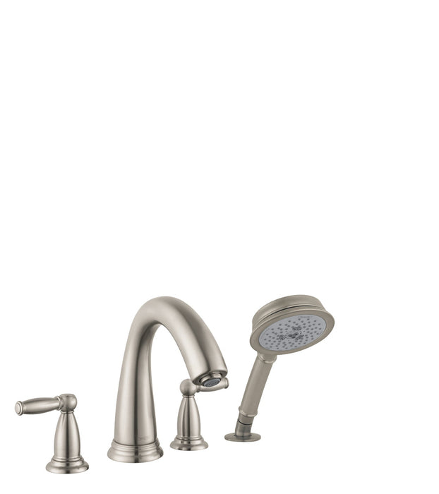 hansgrohe 06123000 Swing C 4-Hole Roman Tub Set Trim with Lever Handle in Chrome, brushed nickel