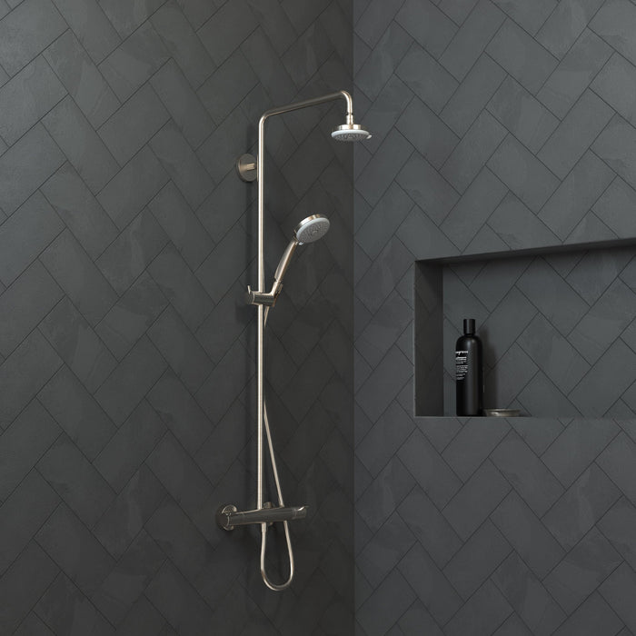 hansgrohe Croma 100 Showerhead E 3-Jet, 2.5 GPM, brushed nickel - view 2