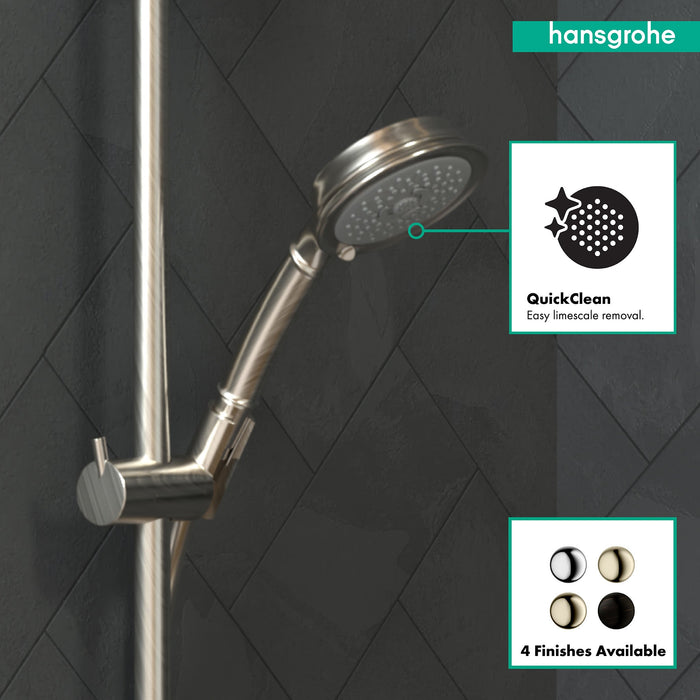 hansgrohe Croma 100 Classic Handshower 3-Jet, 2.5 GPM