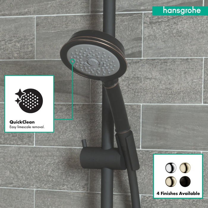 hansgrohe Croma 100 Classic Handshower 3-Jet, 2.5 GPM
