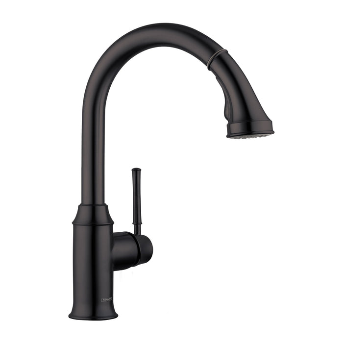 hansgrohe Talis C HighArc Kitchen Faucet, 2-Spray Pull-Down, 1.75 GPM, matte black
