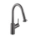 hansgrohe Talis S?? Prep Kitchen Faucet, 2-Spray Pull-Down, 1.75 GPM, brushed black chrome