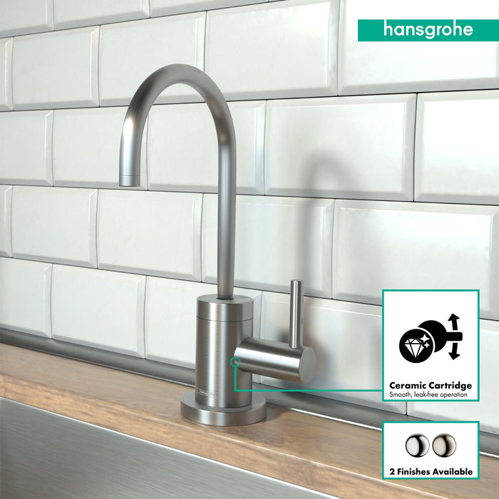 hansgrohe Talis S Beverage Faucet, 1.5 GPM, stainless steel optic - view 3